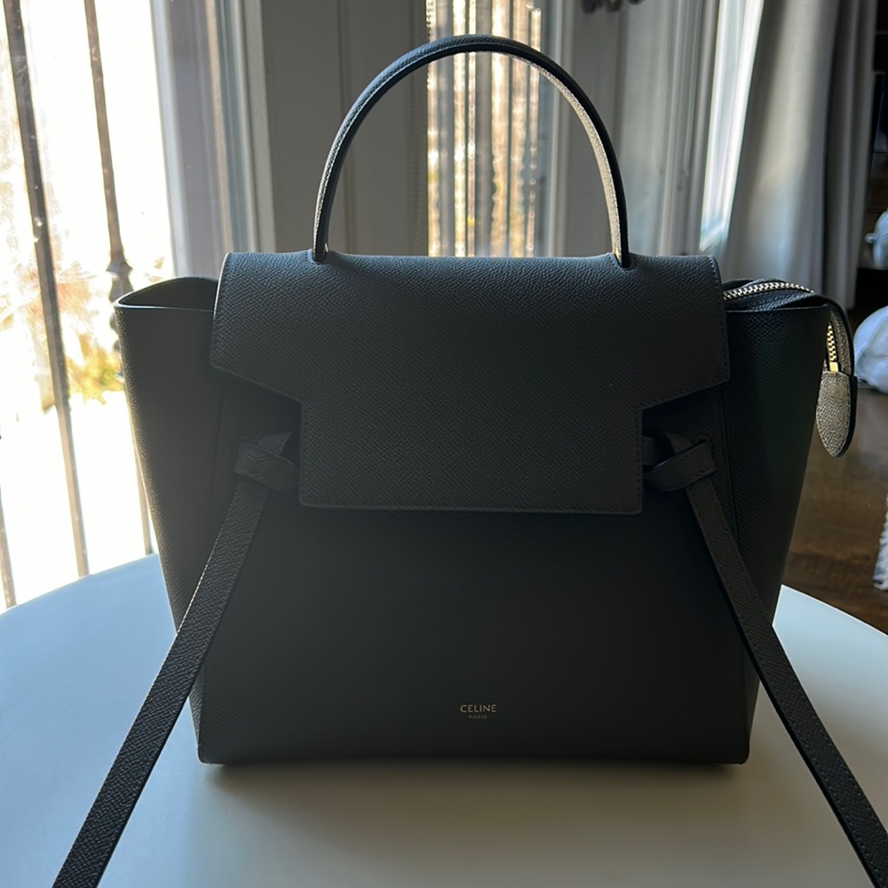 Celine nano belt bag in grained calfskin- barely used condition like new!